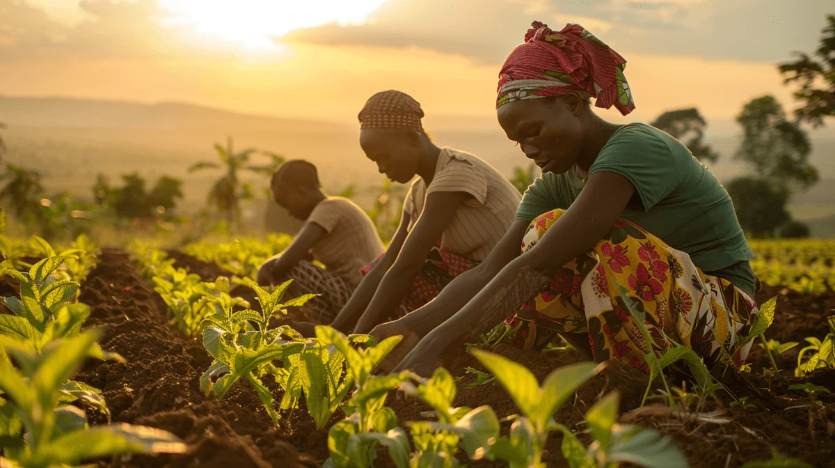 women-working-field-with-sun-shining-them